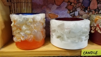 Turtle Island Gifts - agate and shell candles